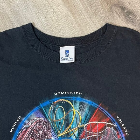 King’s Dominion Amusement Park Graphic Short Sleeve Black Promo T-shirt 2XL - Picture 3 of 6